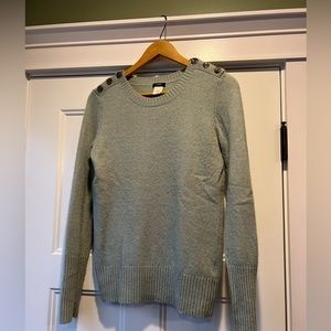 J. Crew Button Shoulder Crewneck Sweater Size Small